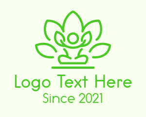 Massage Center - Lotus Leaf Meditation logo design