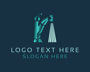 Tool - Water Faucet Letter N logo design