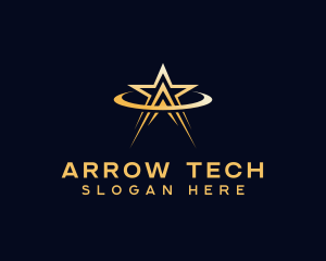 Orbit Arrow Star logo design