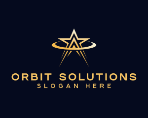 Orbit Arrow Star logo design