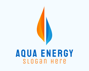 Water Fire Energy logo design