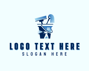 Squeege - Bucket Housekeeping Cleaner logo design