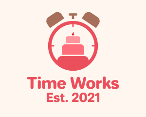 Time - Cake Dessert Time logo design