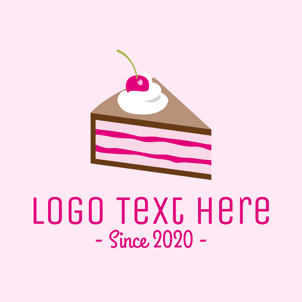 Pink Cherry Cake Logo | BrandCrowd Logo Maker