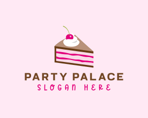 Birthday - Pink Cherry Cake logo design