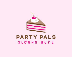 Birthday - Pink Cherry Cake logo design