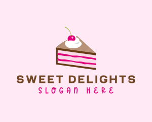 Cake - Pink Cherry Cake logo design