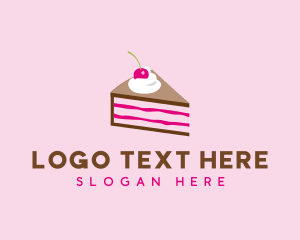 Cake - Cherry Cake Dessert logo design