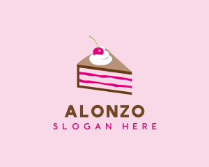 Cherry Cake Dessert logo design