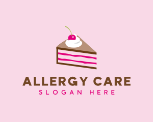 Cherry Cake Dessert logo design