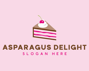 Cherry Cake Dessert logo design