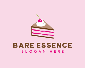 Cherry Cake Dessert logo design