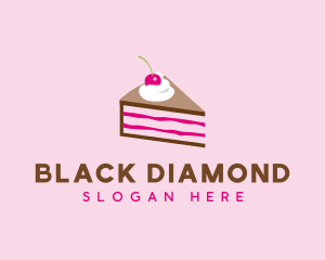 Cherry Cake Dessert logo design