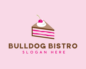 Cherry Cake Dessert logo design