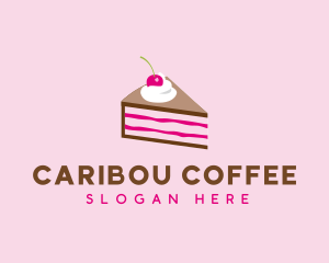 Cherry Cake Dessert logo design