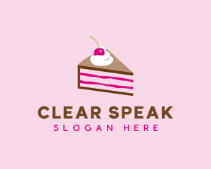 Cherry Cake Dessert logo design