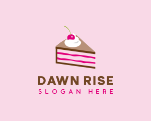 Cherry Cake Dessert logo design