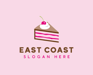 Cherry Cake Dessert logo design