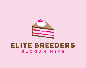 Cherry Cake Dessert logo design