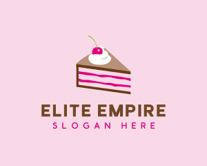 Cherry Cake Dessert logo design