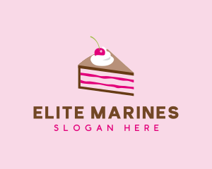 Cherry Cake Dessert logo design