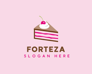 Cherry Cake Dessert logo design