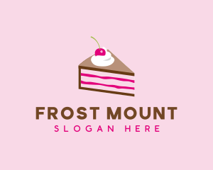 Cherry Cake Dessert logo design