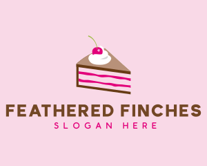 Cherry Cake Dessert logo design