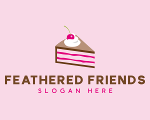 Cherry Cake Dessert logo design