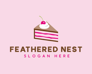 Cherry Cake Dessert logo design