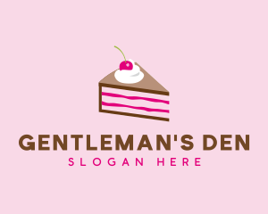 Cherry Cake Dessert logo design