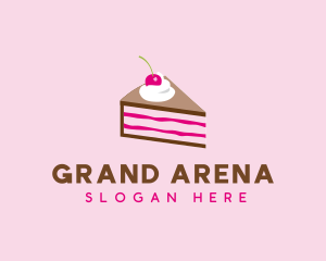 Cherry Cake Dessert logo design