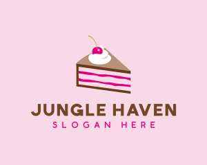 Cherry Cake Dessert logo design