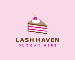 Cherry Cake Dessert logo design