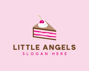 Cherry Cake Dessert logo design