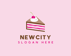 Cherry Cake Dessert logo design