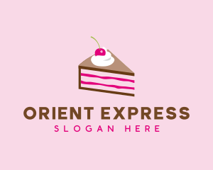 Cherry Cake Dessert logo design