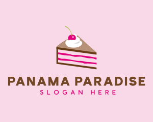 Cherry Cake Dessert logo design