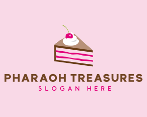 Cherry Cake Dessert logo design