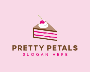 Cherry Cake Dessert logo design