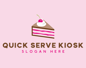 Cherry Cake Dessert logo design