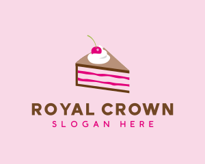 Cherry Cake Dessert logo design