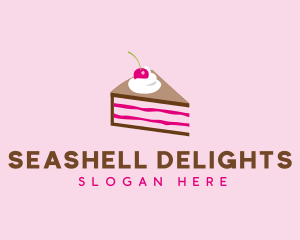 Cherry Cake Dessert logo design