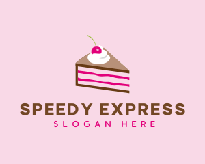 Cherry Cake Dessert logo design