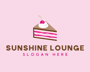 Cherry Cake Dessert logo design