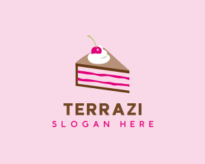 Cherry Cake Dessert logo design