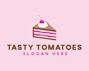 Cherry Cake Dessert logo design