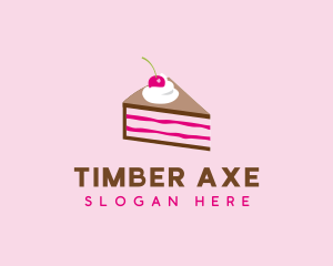 Cherry Cake Dessert logo design