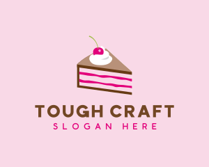 Cherry Cake Dessert logo design