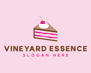 Cherry Cake Dessert logo design